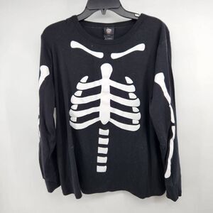 Hyde & Eek Women's Plus 1X Skelton Pajama Long Sleeve Top